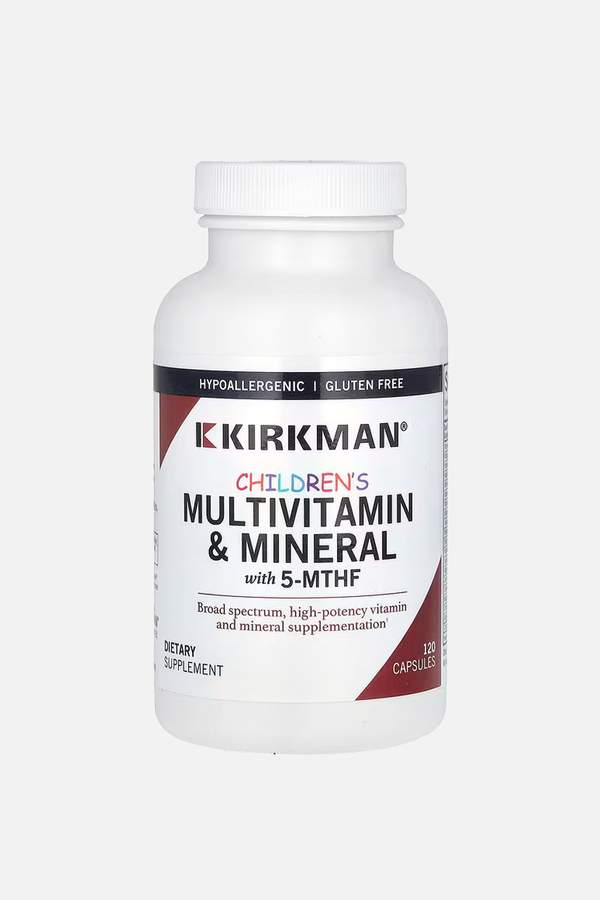 Kirkman Labs, 5-MTHF'li Çocuk Multivitamin ve Mineral, 120 Kapsül